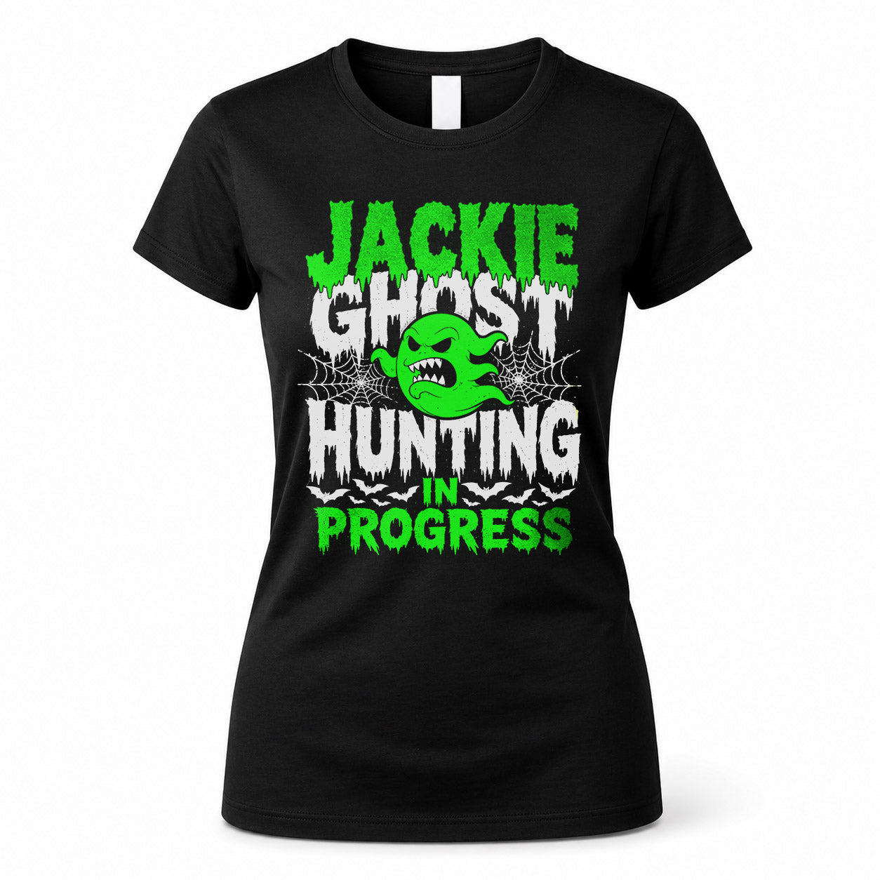 JACKIE HW22-K06-109 - NAME Ghost Hunting In Progress Personalized Halloween Shirt