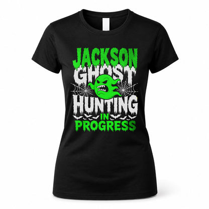JACKSON HW22-K06-109 - NAME Ghost Hunting In Progress Personalized Halloween Shirt