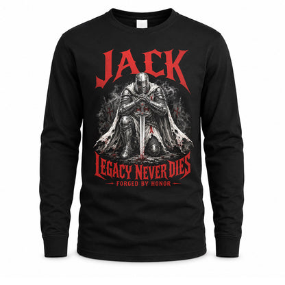 JACK HS90-K04-109 - NAME Legacy Never Dies Forged By Honor Personalized Knight