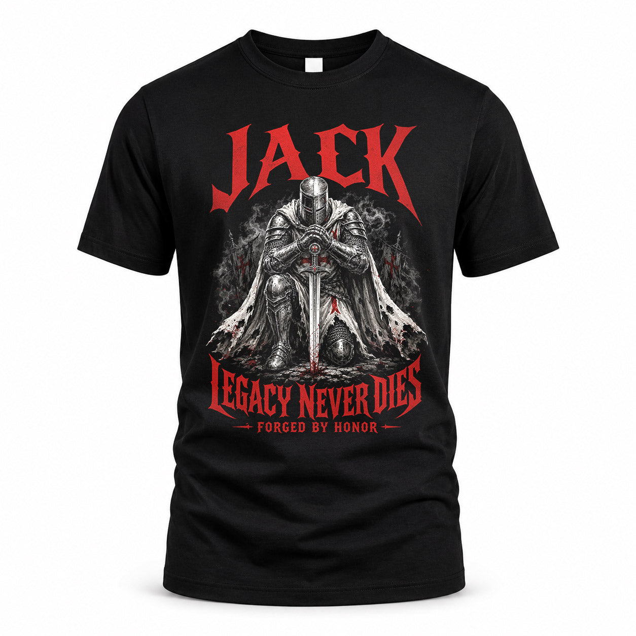JACK HS90-K04-109 - NAME Legacy Never Dies Forged By Honor Personalized Knight
