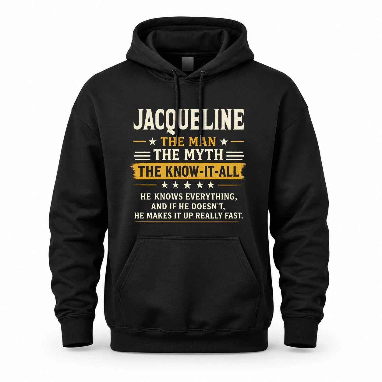 JACQUELINE TM90-K04-125 - NAME Legendary Know-It-All Personalized Funny Shirt