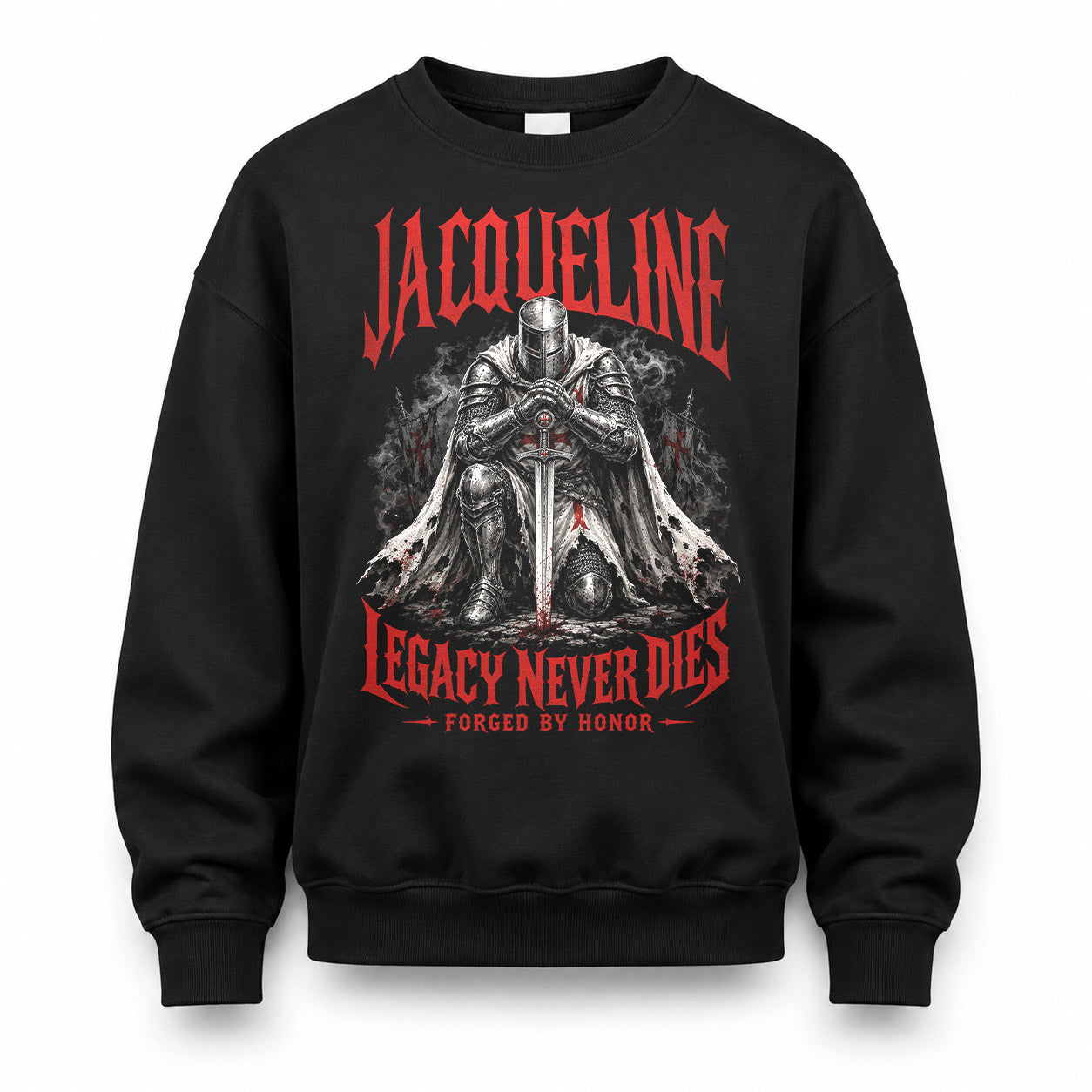 JACQUELINE HS90-K04-109 - NAME Legacy Never Dies Forged By Honor Personalized Knight