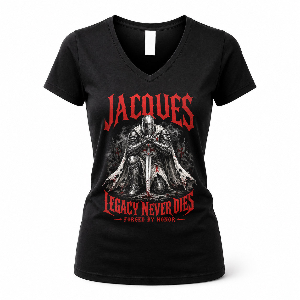 JACQUES HS90-K04-109 - NAME Legacy Never Dies Forged By Honor Personalized Knight