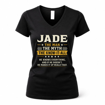 JADE TM90-K04-125 - NAME Legendary Know-It-All Personalized Funny Shirt