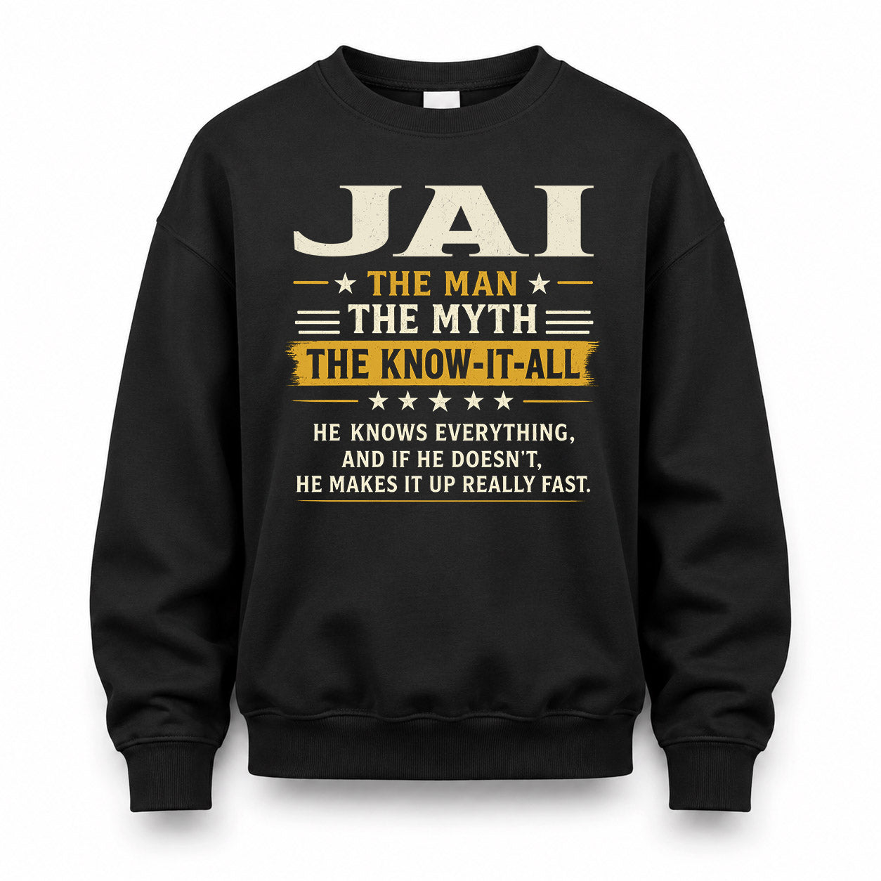 JAI TM90-K04-125 - NAME Legendary Know-It-All Personalized Funny Shirt