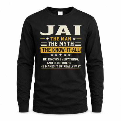 JAI TM90-K04-125 - NAME Legendary Know-It-All Personalized Funny Shirt
