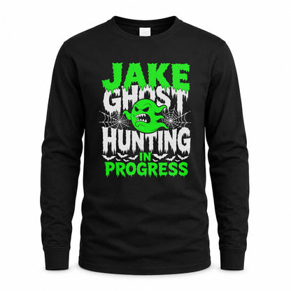 JAKE HW22-K06-109 - NAME Ghost Hunting In Progress Personalized Halloween Shirt
