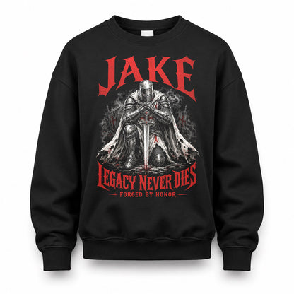 JAKE HS90-K04-109 - NAME Legacy Never Dies Forged By Honor Personalized Knight