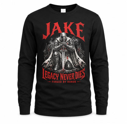 JAKE HS90-K04-109 - NAME Legacy Never Dies Forged By Honor Personalized Knight