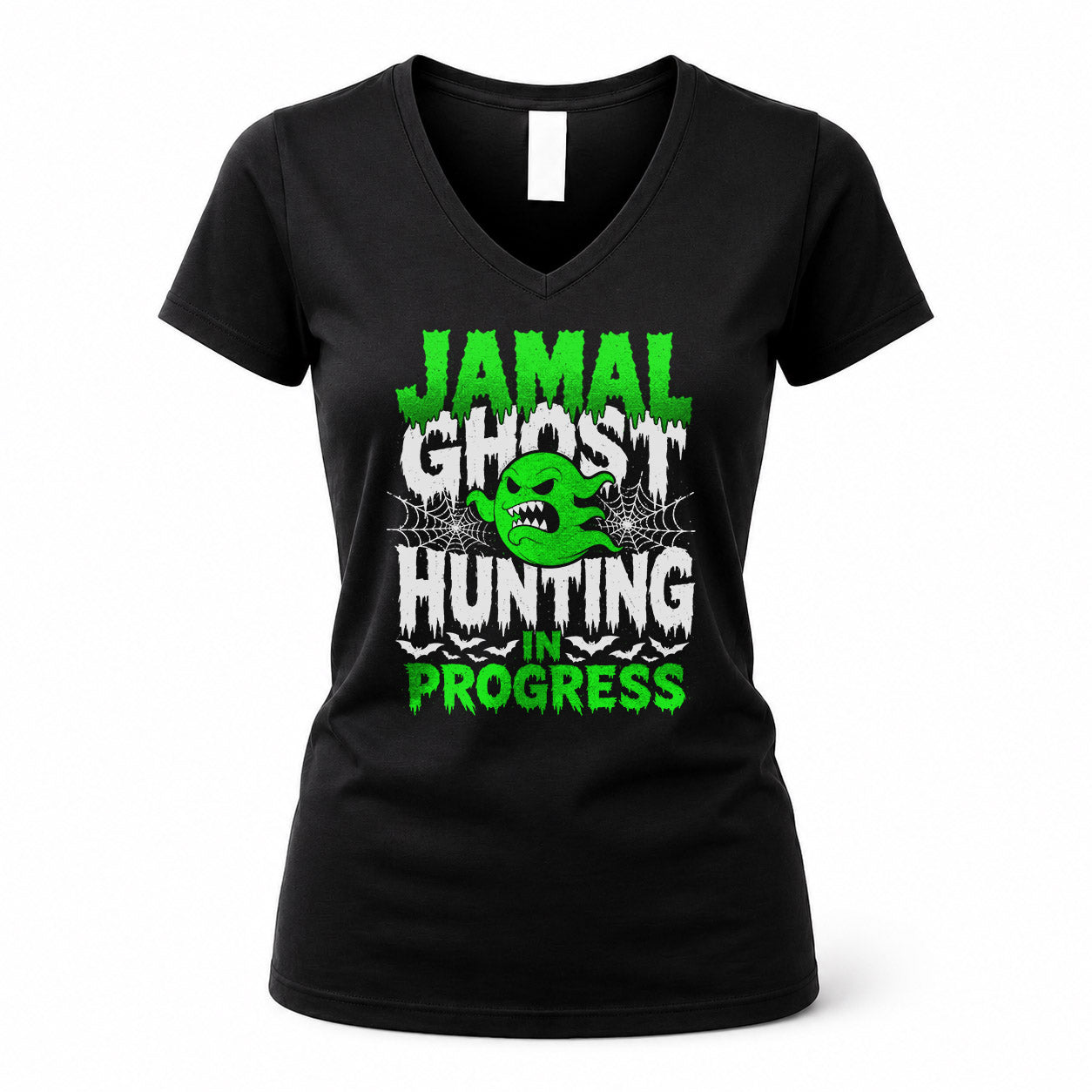 JAMAL HW22-K06-109 - NAME Ghost Hunting In Progress Personalized Halloween Shirt