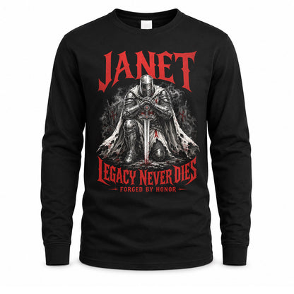 JANET HS90-K04-109 - NAME Legacy Never Dies Forged By Honor Personalized Knight