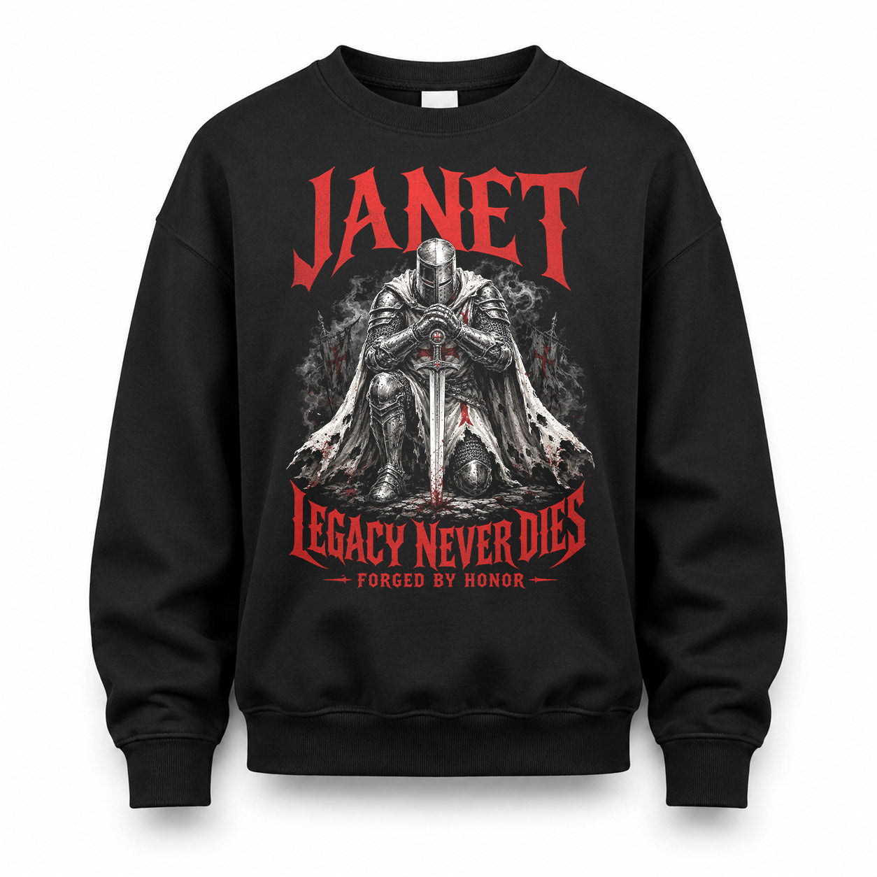 JANET HS90-K04-109 - NAME Legacy Never Dies Forged By Honor Personalized Knight