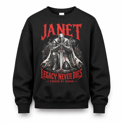 JANET HS90-K04-109 - NAME Legacy Never Dies Forged By Honor Personalized Knight