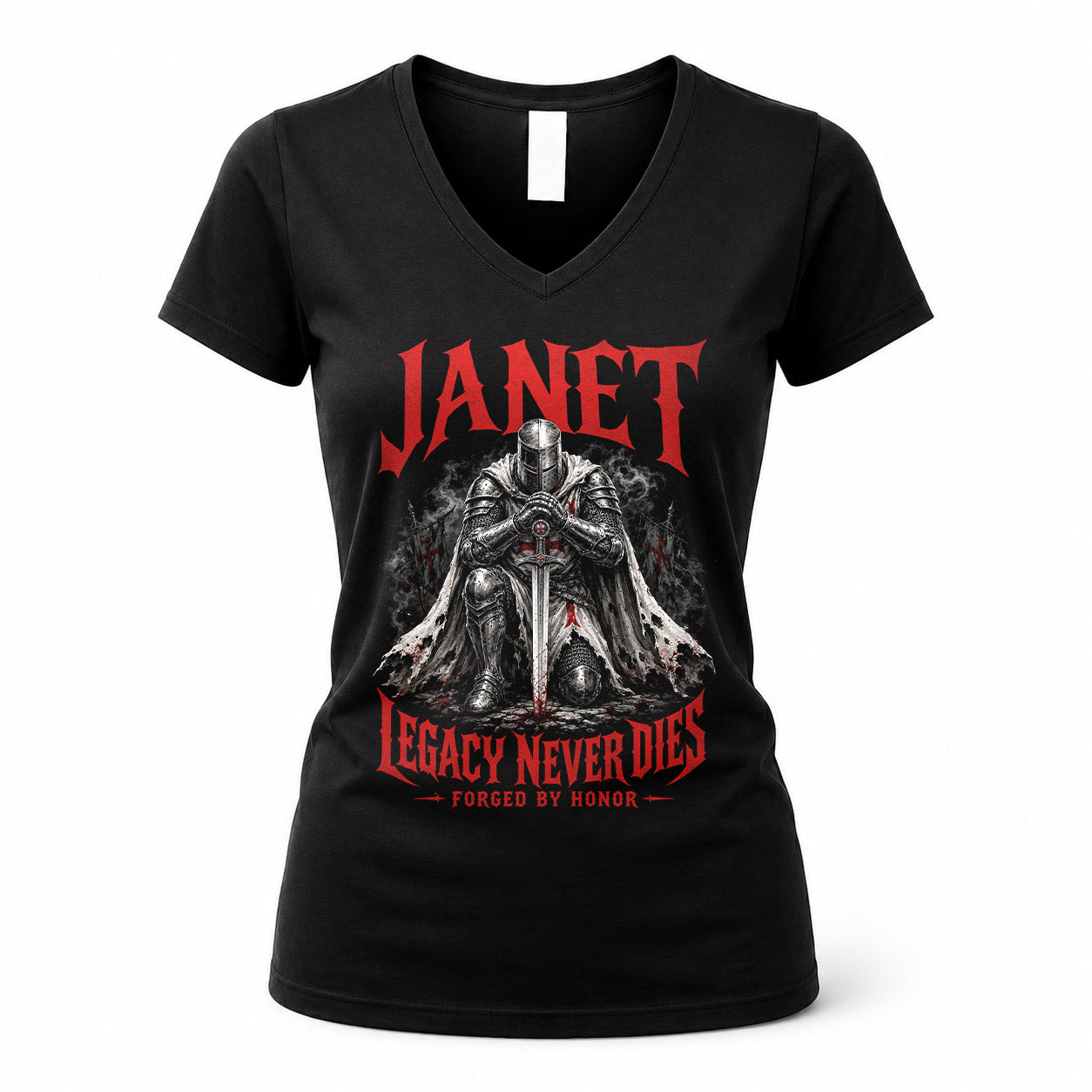JANET HS90-K04-109 - NAME Legacy Never Dies Forged By Honor Personalized Knight