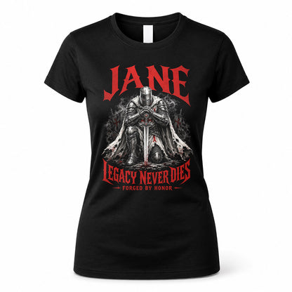 JANE HS90-K04-109 - NAME Legacy Never Dies Forged By Honor Personalized Knight