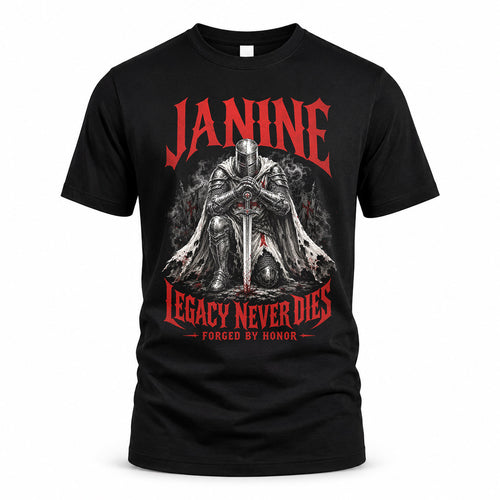 JANINE HS90-K04-109 - NAME Legacy Never Dies Forged By Honor Personalized Knight