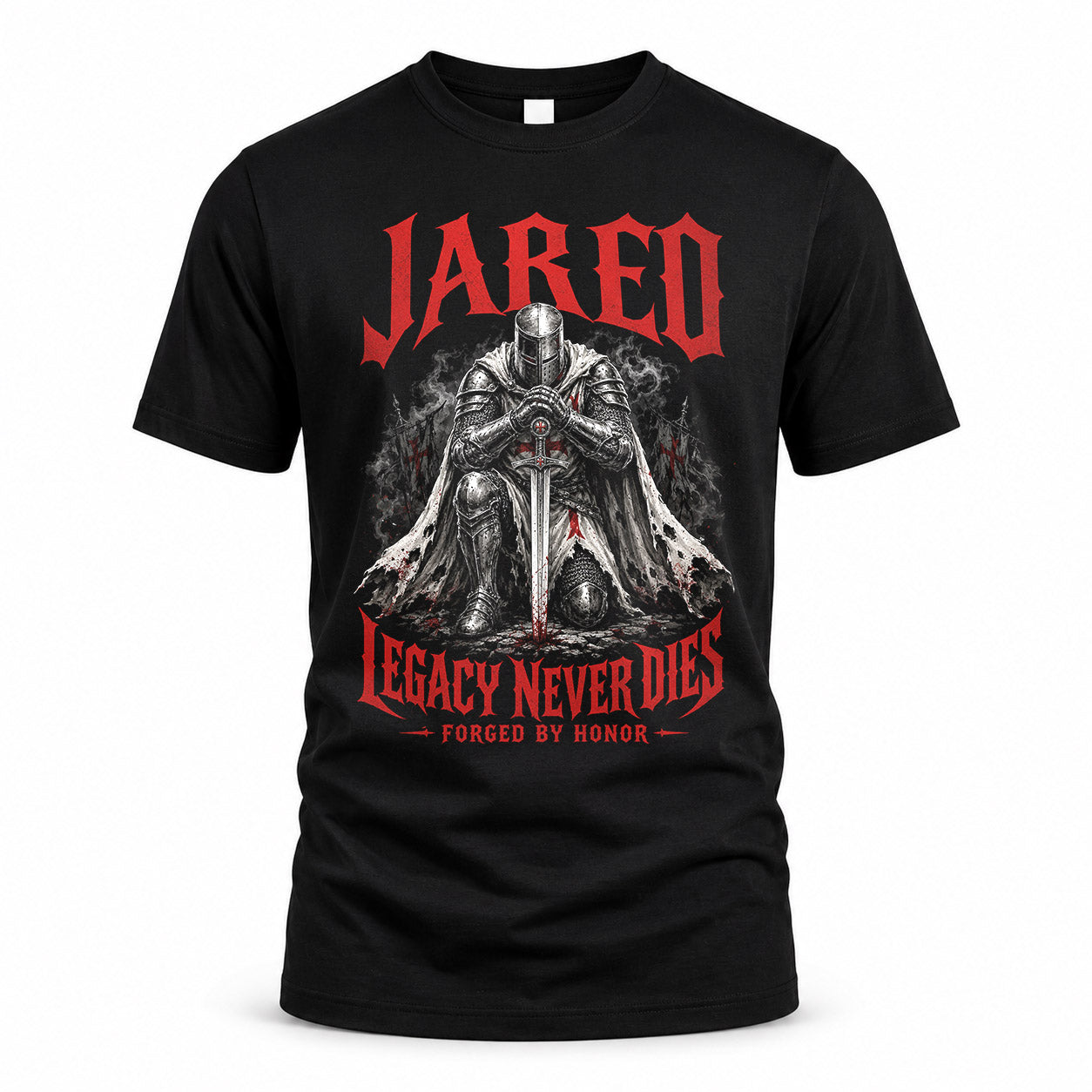 JARED HS90-K04-109 - NAME Legacy Never Dies Forged By Honor Personalized Knight
