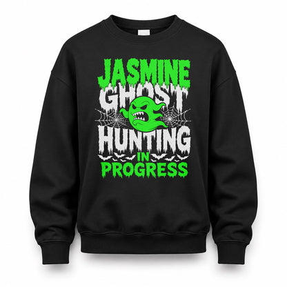 JASMINE HW22-K06-109 - NAME Ghost Hunting In Progress Personalized Halloween Shirt