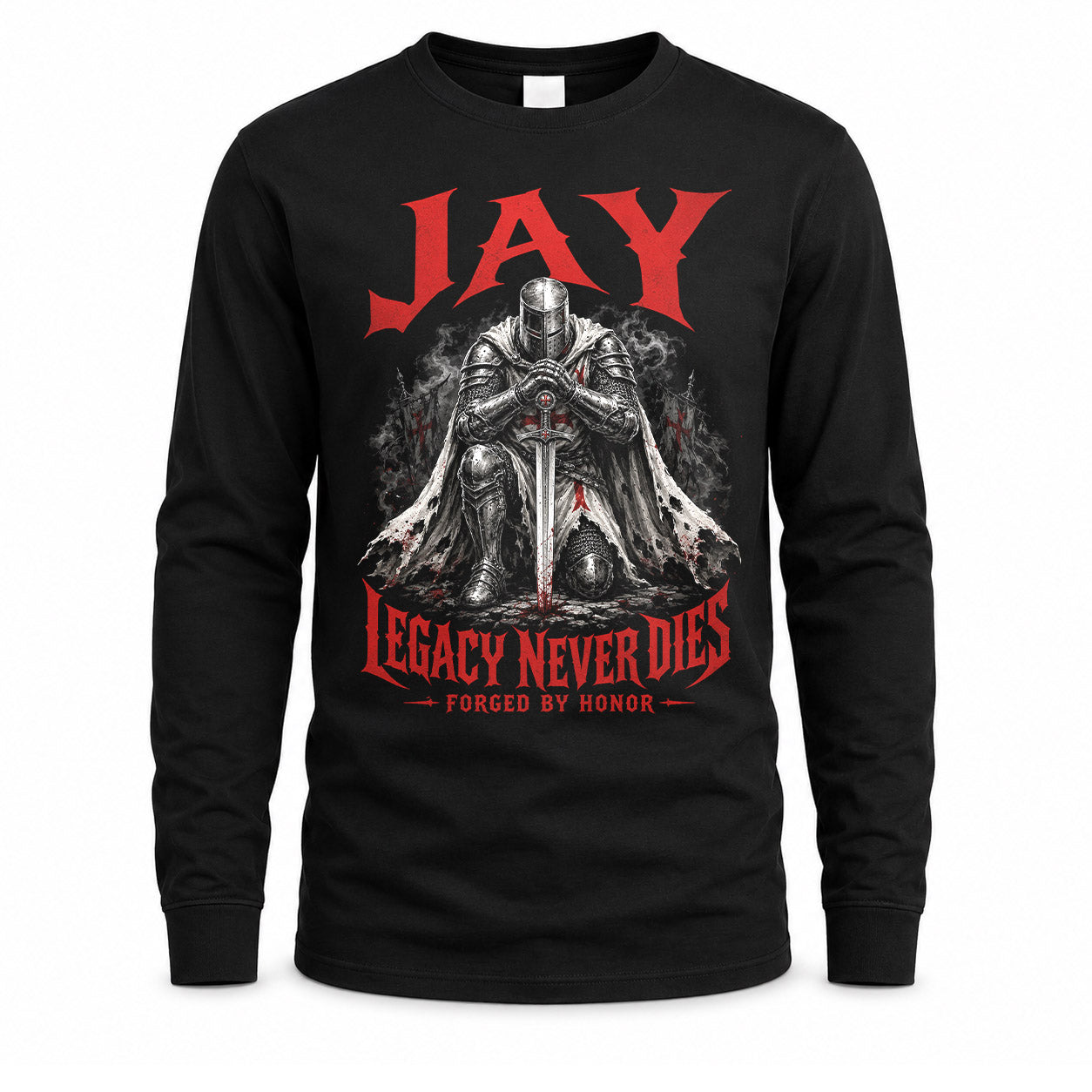 JAY HS90-K04-109 - NAME Legacy Never Dies Forged By Honor Personalized Knight