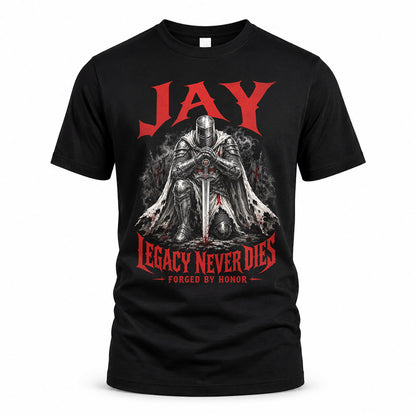 JAY HS90-K04-109 - NAME Legacy Never Dies Forged By Honor Personalized Knight