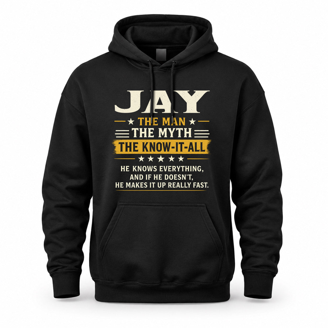 JAY TM90-K04-125 - NAME Legendary Know-It-All Personalized Funny Shirt