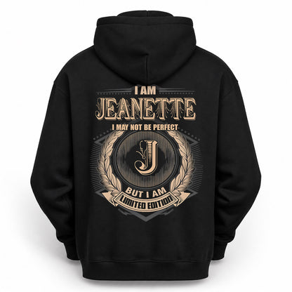 JEANETTE PH55-T25-Personalized Name Quote Apparel “I Am NAME May Not Be Perfect But I Am Limited Edition”