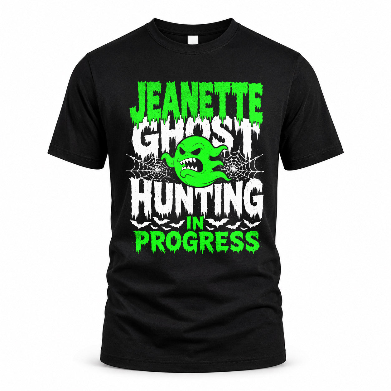 JEANETTE HW22-K06-109 - NAME Ghost Hunting In Progress Personalized Halloween Shirt