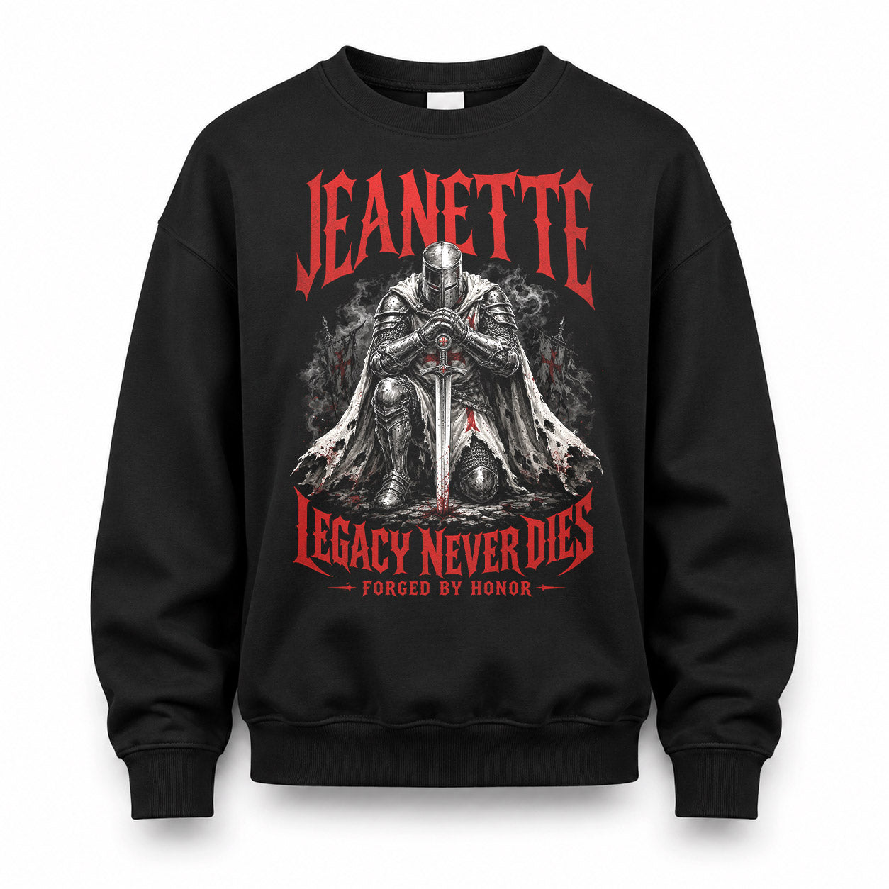 JEANETTE HS90-K04-109 - NAME Legacy Never Dies Forged By Honor Personalized Knight