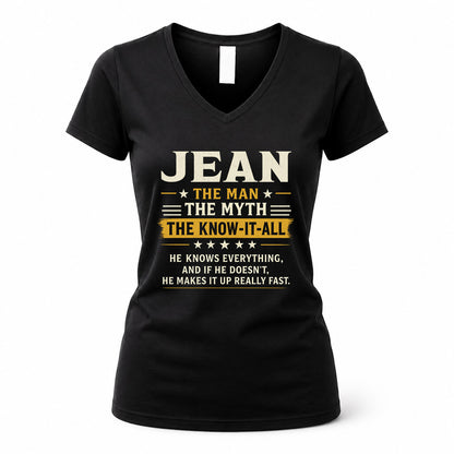 JEAN TM90-K04-125 - NAME Legendary Know-It-All Personalized Funny Shirt