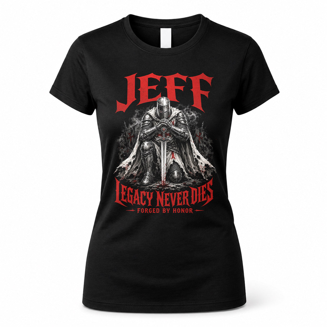 JEFF HS90-K04-109 - NAME Legacy Never Dies Forged By Honor Personalized Knight