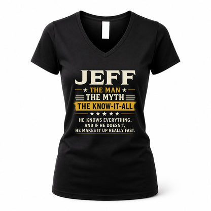 JEFF TM90-K04-125 - NAME Legendary Know-It-All Personalized Funny Shirt