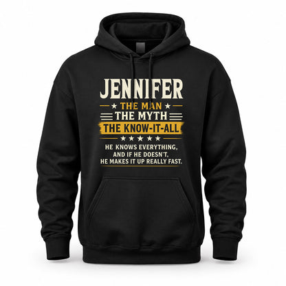 JENNIFER TM90-K04-125 - NAME Legendary Know-It-All Personalized Funny Shirt