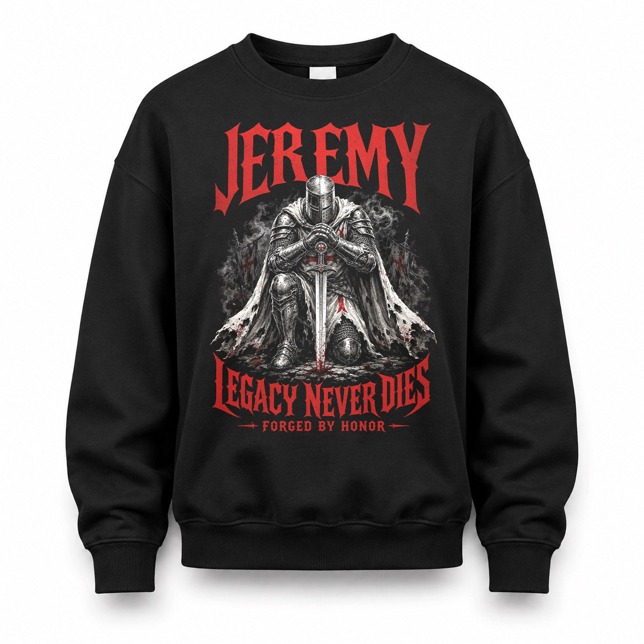 JEREMY HS90-K04-109 - NAME Legacy Never Dies Forged By Honor Personalized Knight