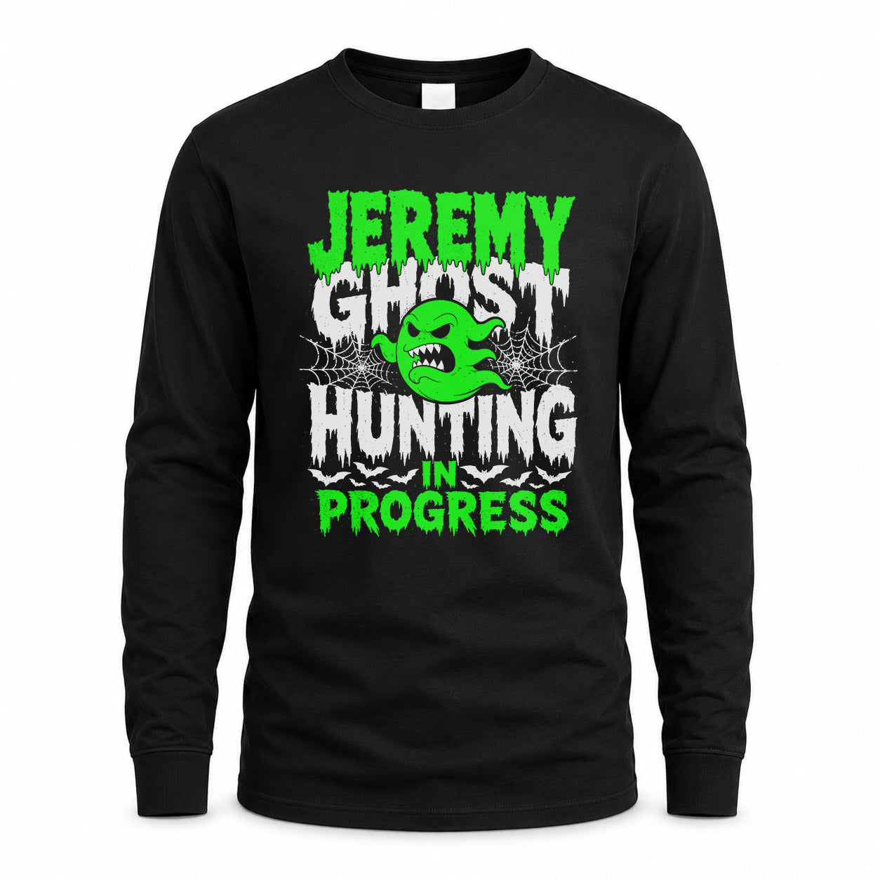JEREMY HW22-K06-109 - NAME Ghost Hunting In Progress Personalized Halloween Shirt