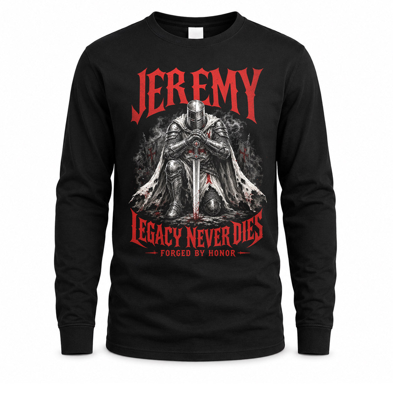 JEREMY HS90-K04-109 - NAME Legacy Never Dies Forged By Honor Personalized Knight