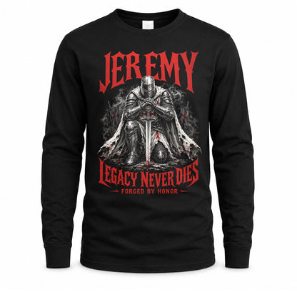 JEREMY HS90-K04-109 - NAME Legacy Never Dies Forged By Honor Personalized Knight
