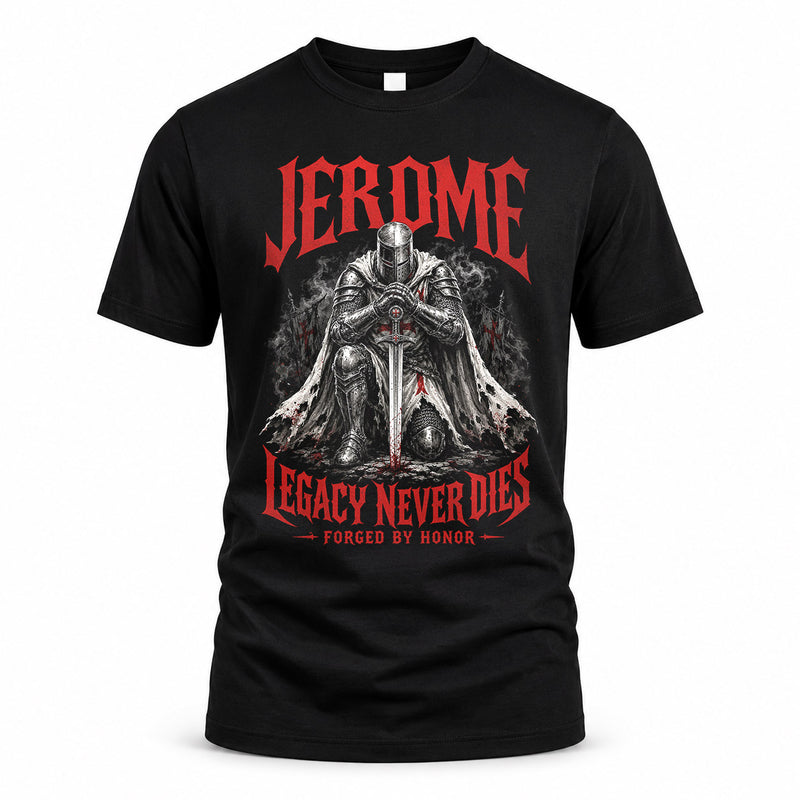 JEROME HS90-K04-109 - NAME Legacy Never Dies Forged By Honor Personalized Knight