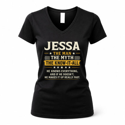 JESSA TM90-K04-125 - NAME Legendary Know-It-All Personalized Funny Shirt