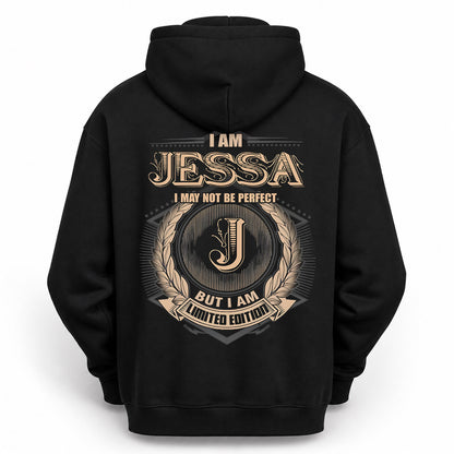 JESSA PH55-T25-Personalized Name Quote Apparel “I Am NAME May Not Be Perfect But I Am Limited Edition”