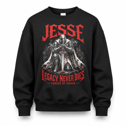 JESSE HS90-K04-109 - NAME Legacy Never Dies Forged By Honor Personalized Knight