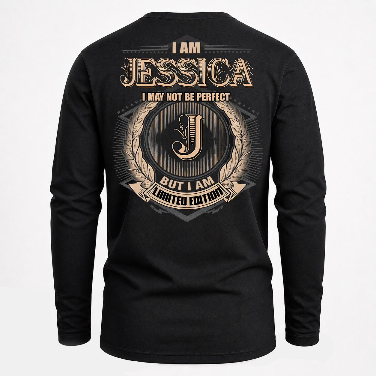 JESSICA PH55-T25-Personalized Name Quote Apparel “I Am NAME May Not Be Perfect But I Am Limited Edition”