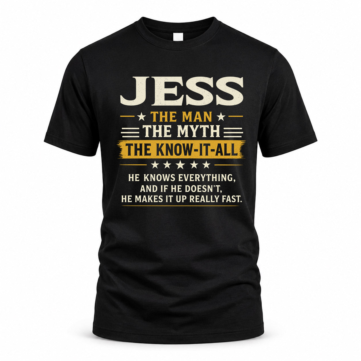 JESS TM90-K04-125 - NAME Legendary Know-It-All Personalized Funny Shirt