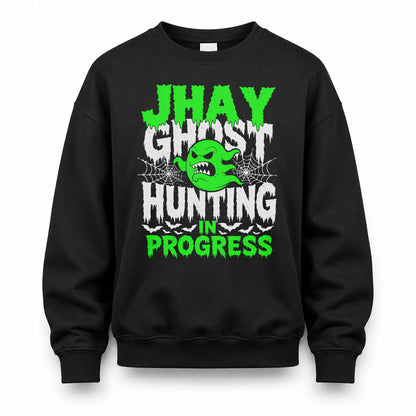 JHAY HW22-K06-109 - NAME Ghost Hunting In Progress Personalized Halloween Shirt