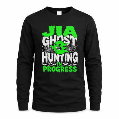 JIA HW22-K06-109 - NAME Ghost Hunting In Progress Personalized Halloween Shirt