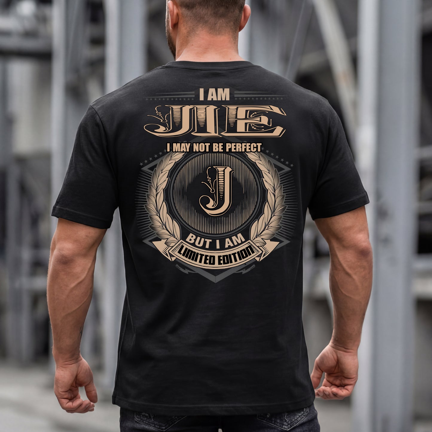 JIE PH55-T25-Personalized Name Quote Apparel “I Am NAME May Not Be Perfect But I Am Limited Edition”