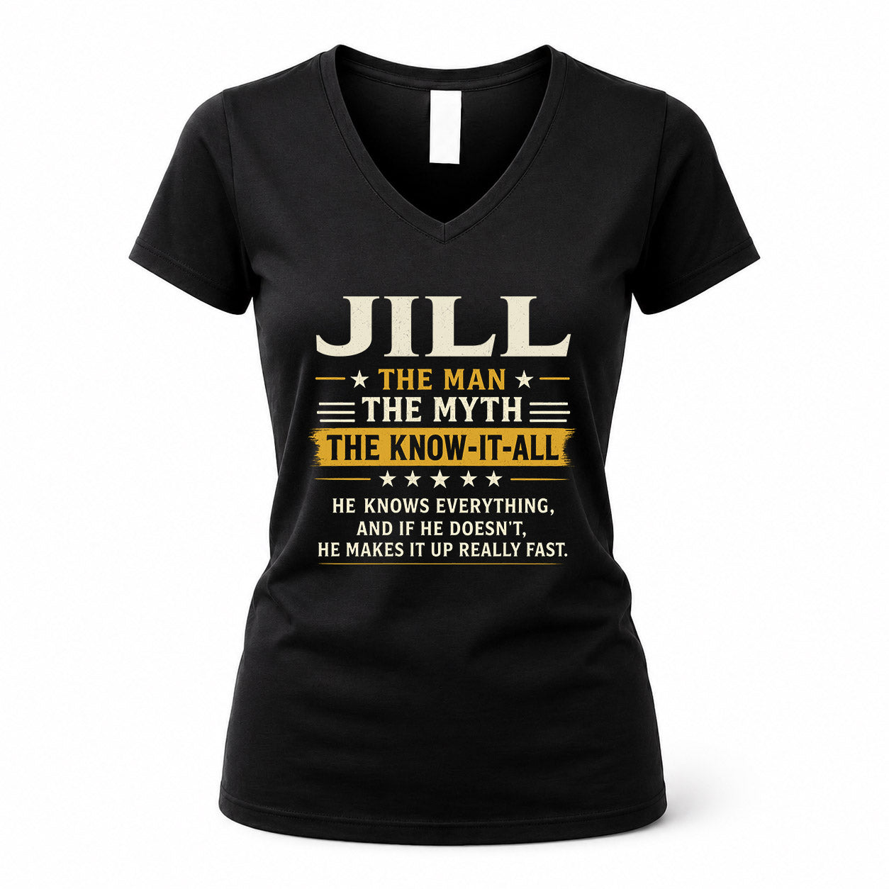 JILL TM90-K04-125 - NAME Legendary Know-It-All Personalized Funny Shirt