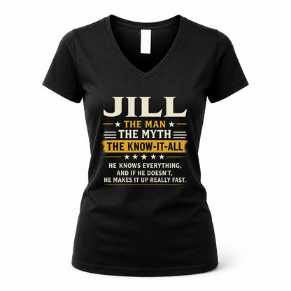 JILL TM90-K04-125 - NAME Legendary Know-It-All Personalized Funny Shirt