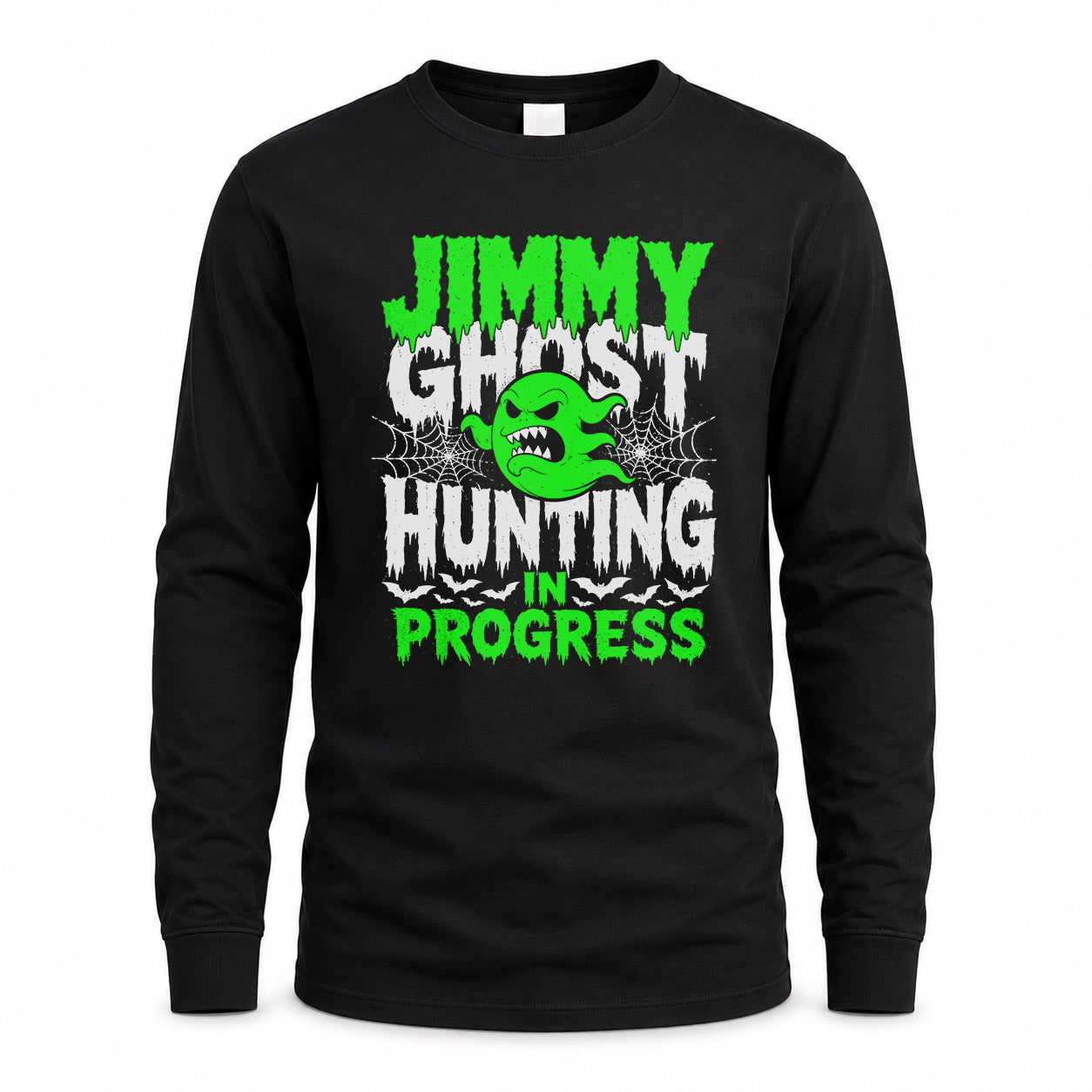 JIMMY HW22-K06-109 - NAME Ghost Hunting In Progress Personalized Halloween Shirt