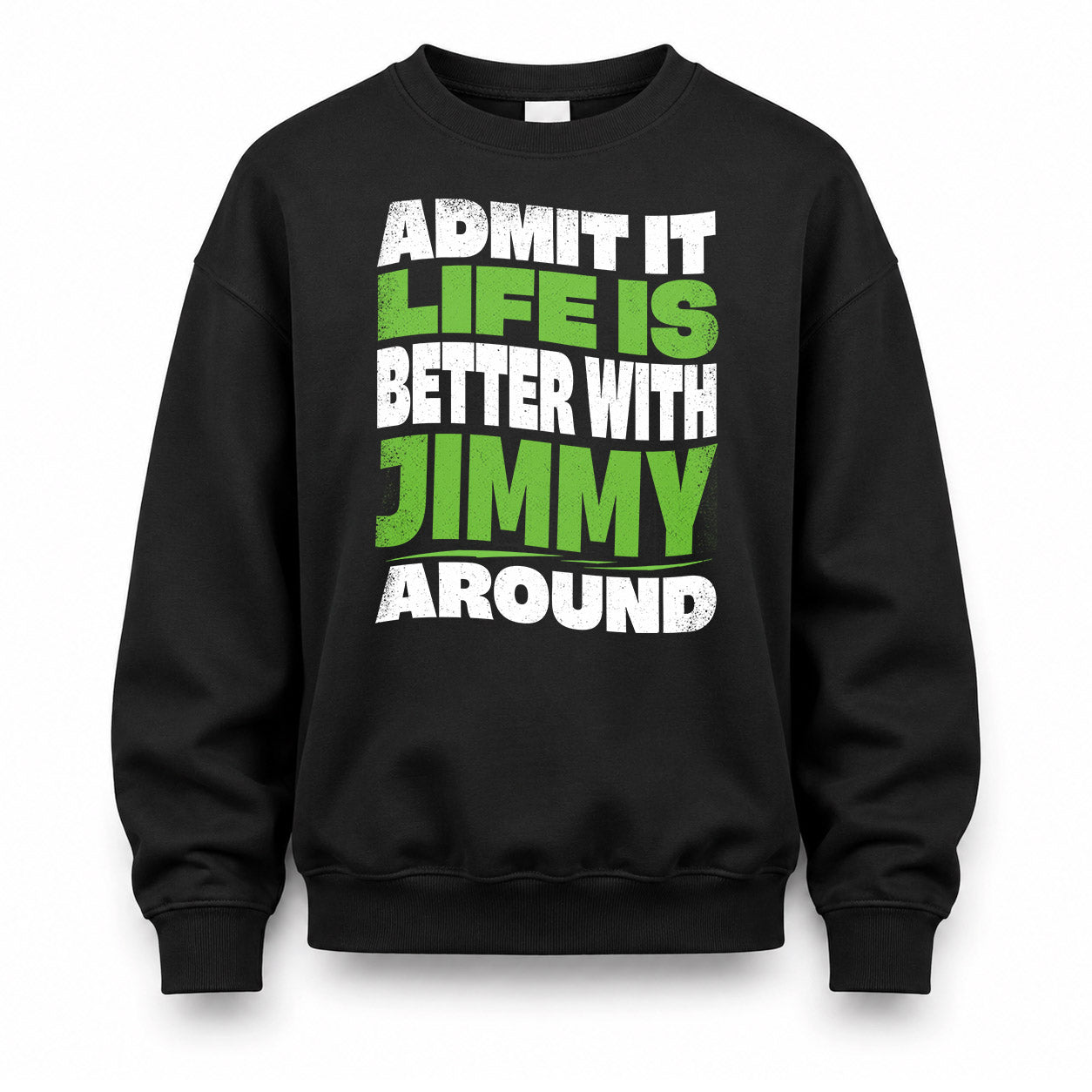 JIMMY HP99-K4-189 – Personalized Funny Quote Apparel “Admit It, Life Is Better With NAME Around”