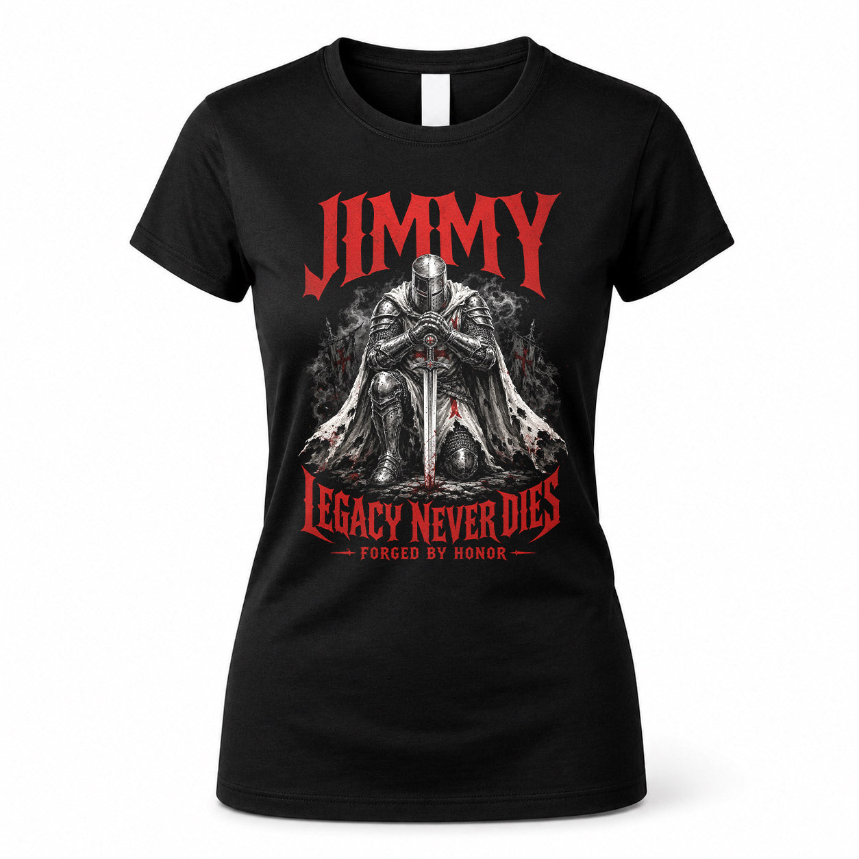 JIMMY HS90-K04-109 - NAME Legacy Never Dies Forged By Honor Personalized Knight